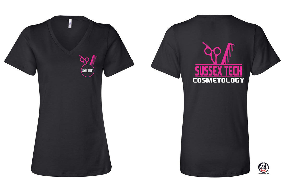 Senior Cosmetology V-neck T-Shirt Design 1