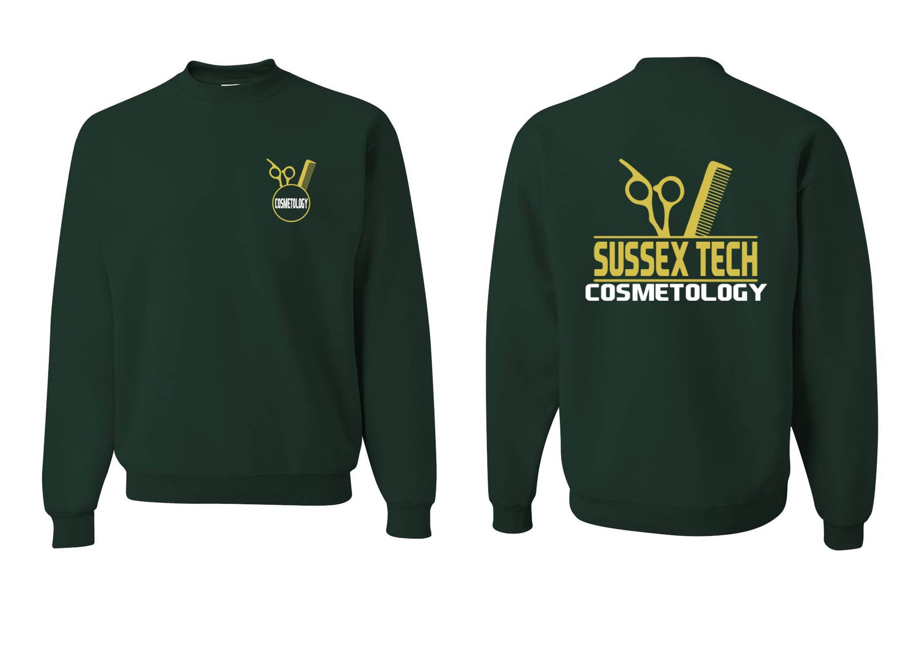 Senior Cosmetology Design 1 Non Hooded Sweatshirt