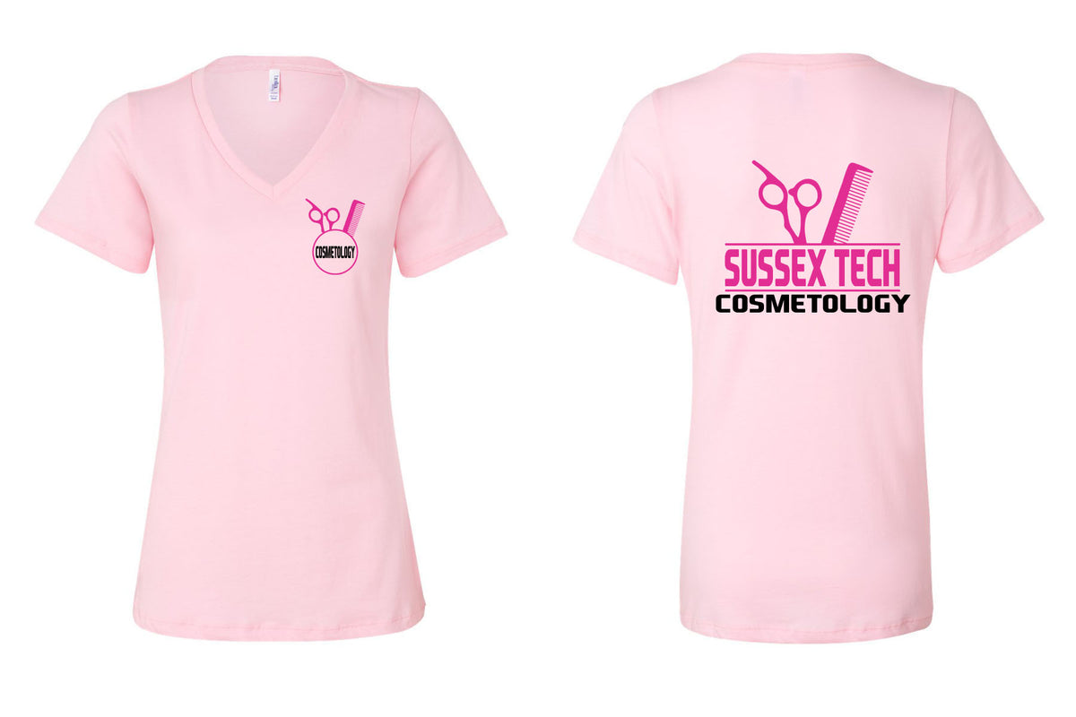 Senior Cosmetology V-neck T-Shirt Design 1