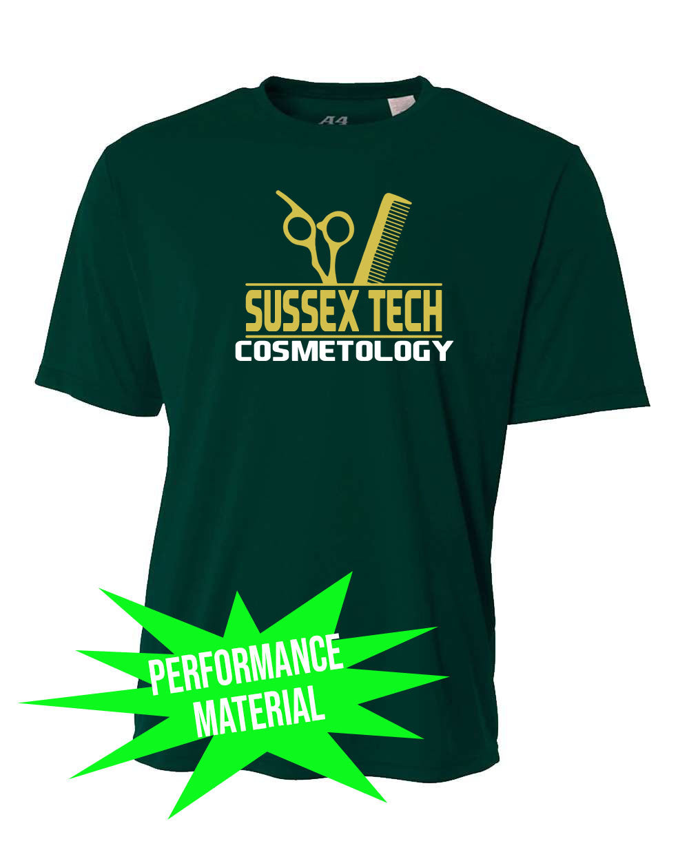 Sussex Tech Cosmetology Performance Material design 3 T-Shirt
