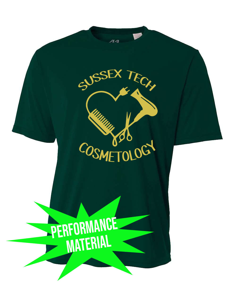 Sussex Tech Cosmetology Performance Material design 2 T-Shirt