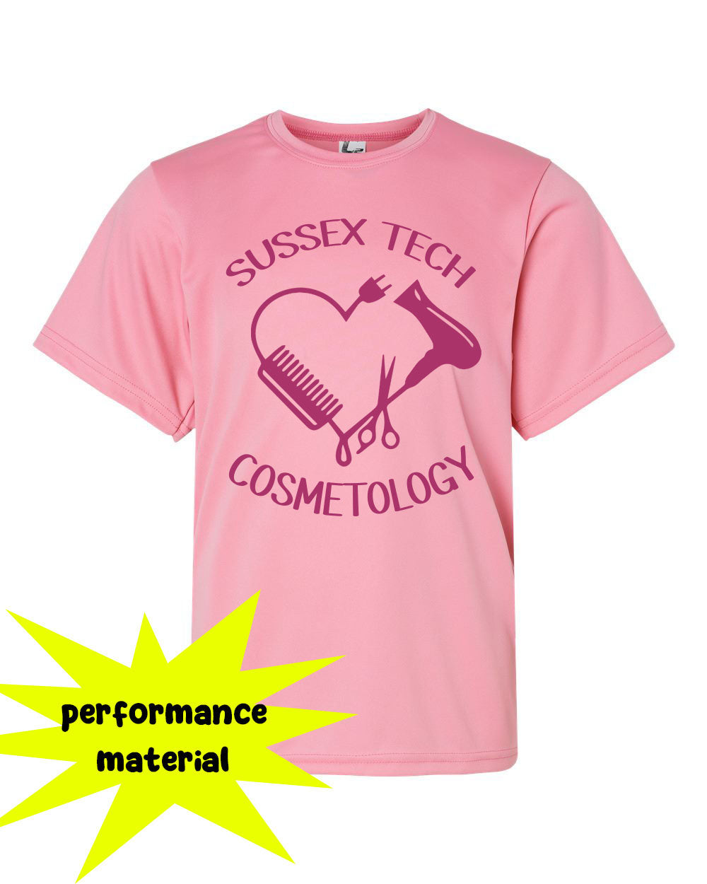 Sussex Tech Cosmetology Performance Material design 2 T-Shirt