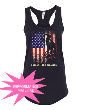 Sussex Tech Welding Design 5 Performance Racerback Tank Top