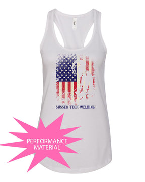 Sussex Tech Welding Design 5 Performance Racerback Tank Top