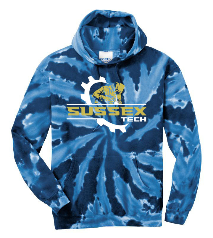 Sussex Tech Welding Tie-Dye Hooded Sweatshirt Design 7