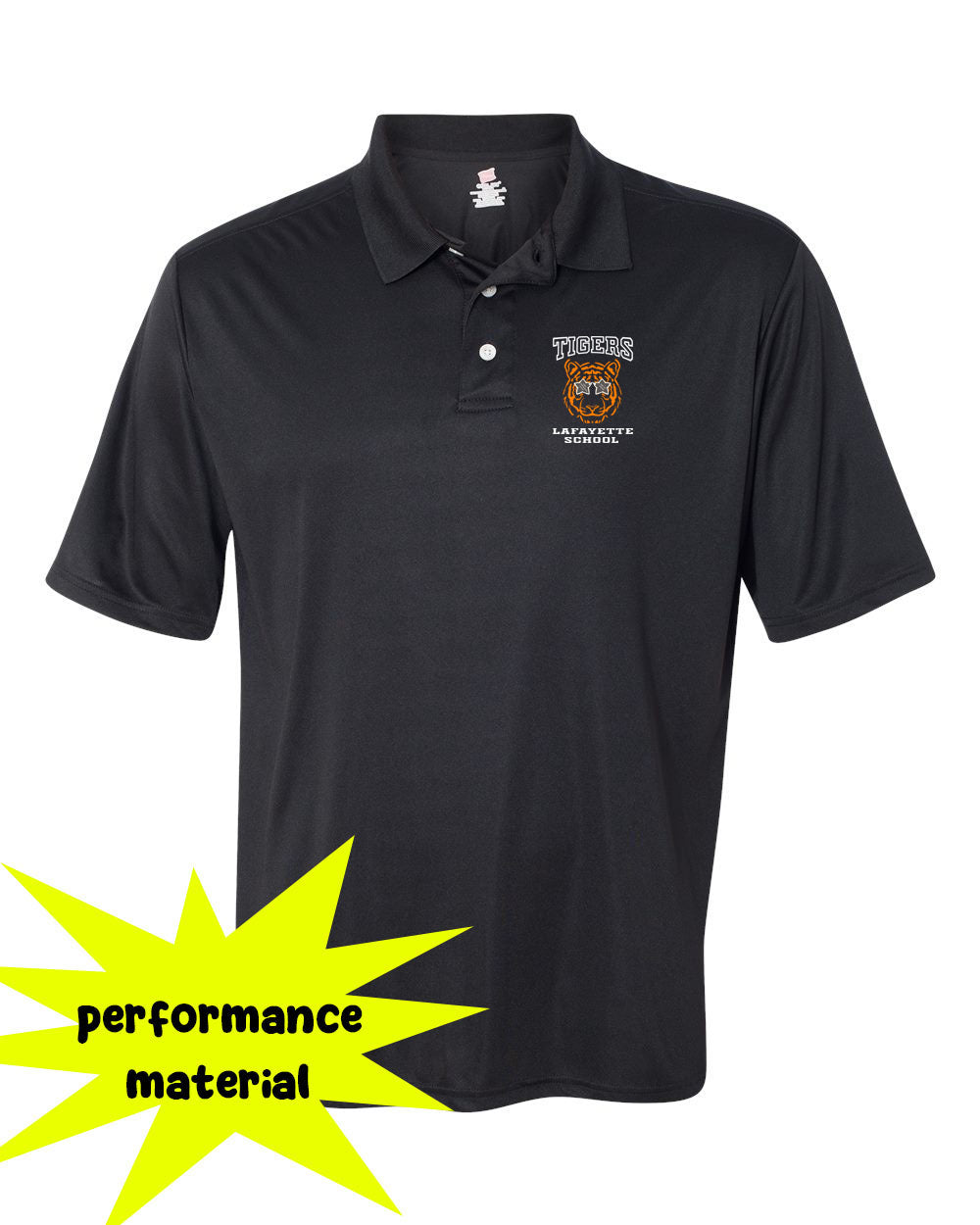 Lafayette Tigers Performance Material Polo T-Shirt Design 13