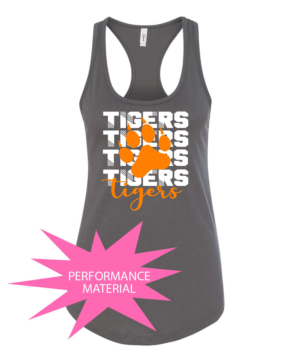 Tigers Performance Racerback Tank Top Design 14