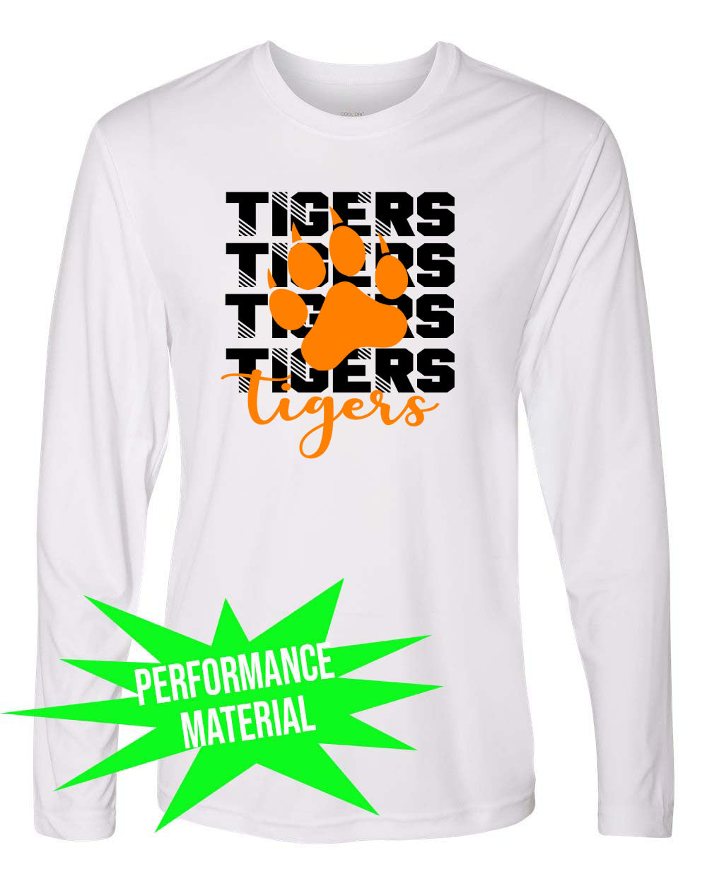 Tigers Performance Material Long Sleeve Shirt Design 14