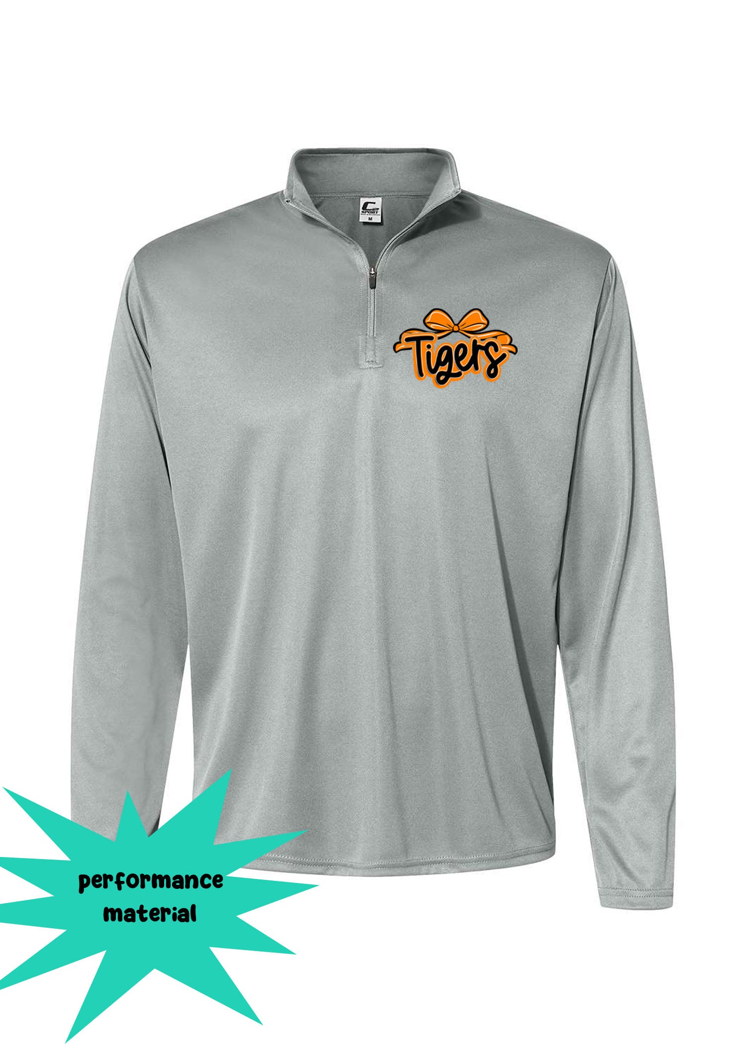 Tigers Quarter Zip Long Sleeve Design 17