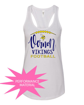 Vernon Football Design 4 Performance Racerback Tank Top