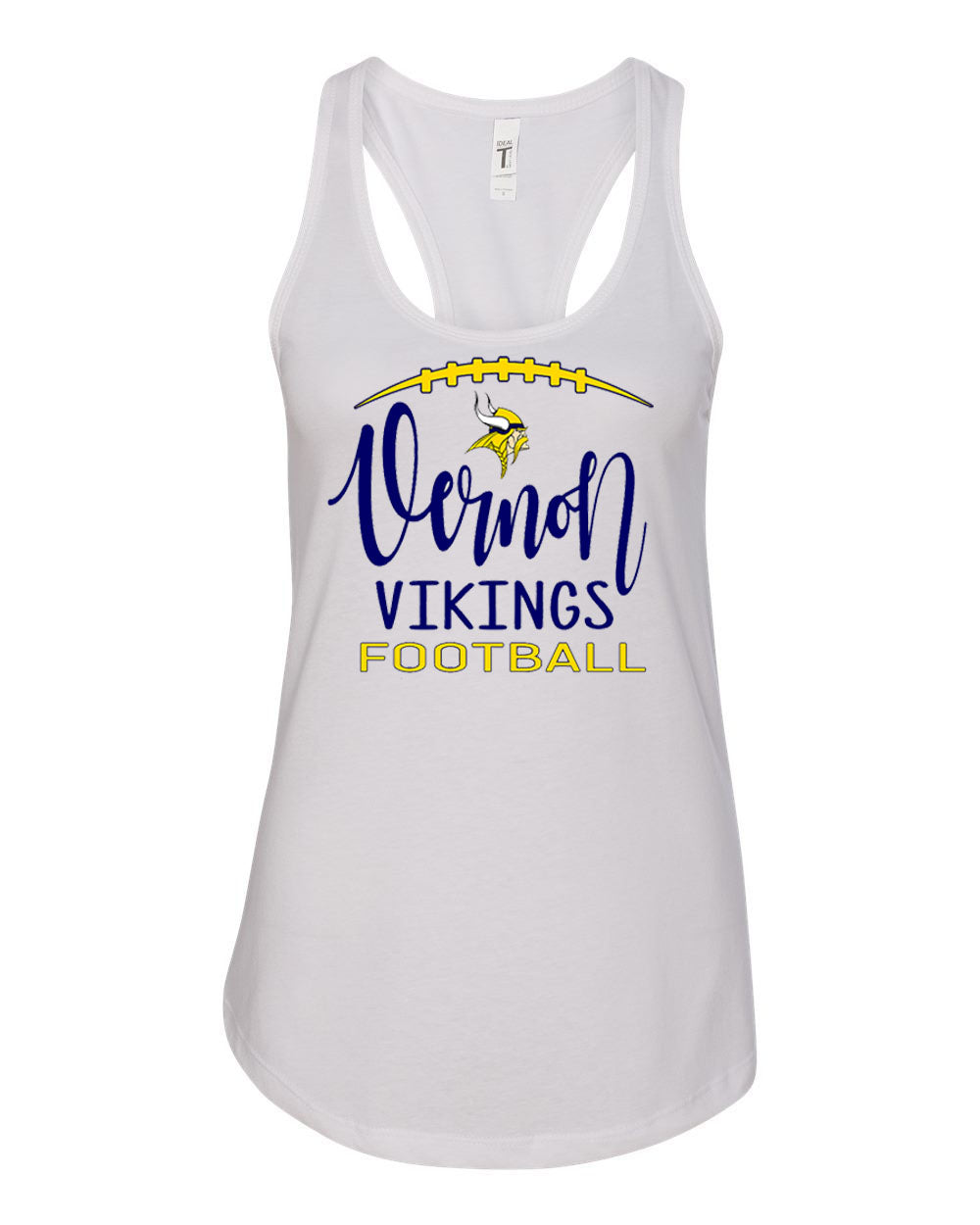 Vernon Football Racerback Tank Top Design 4