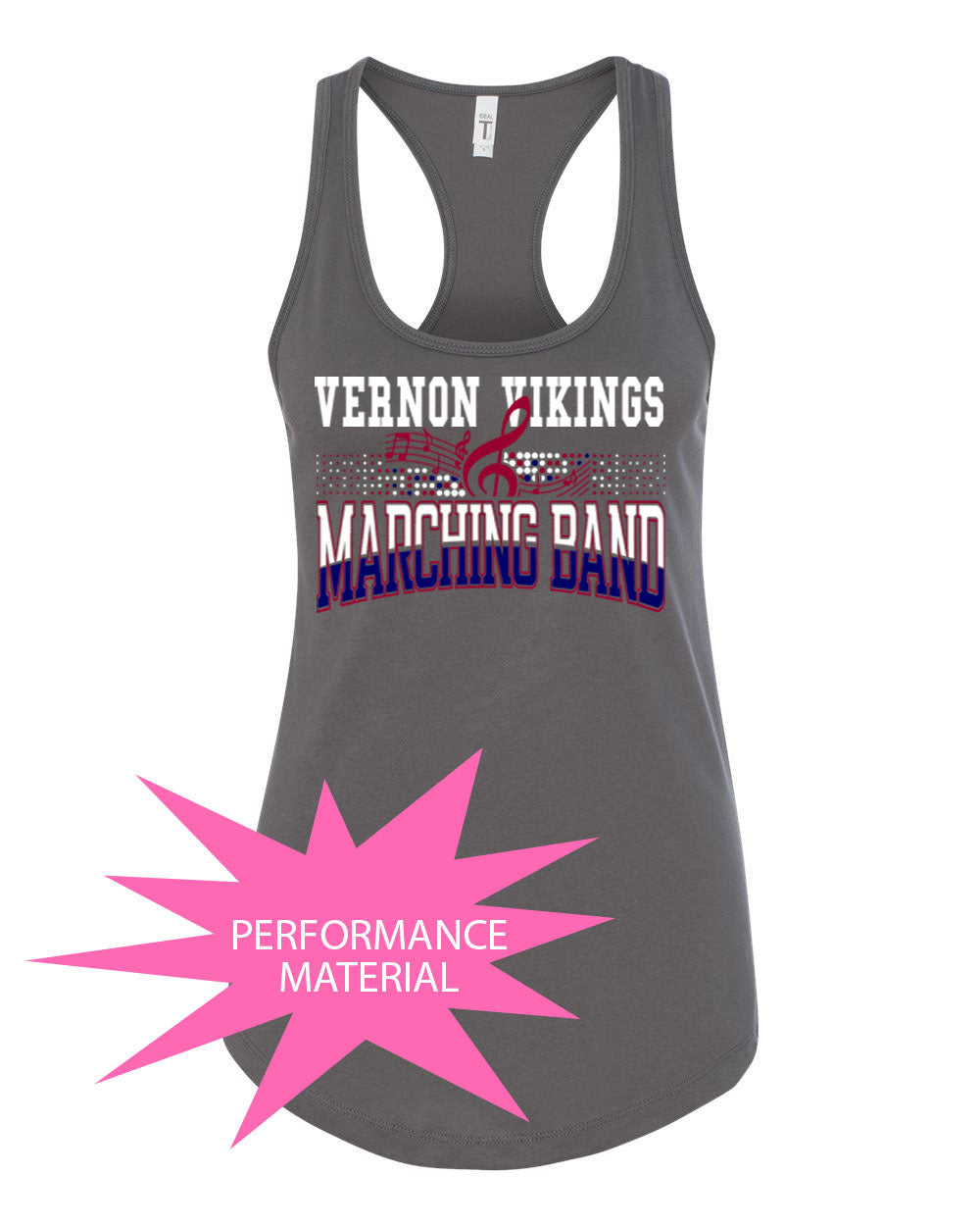 Vernon Marching Band Performance Racerback Tank Top Design 6