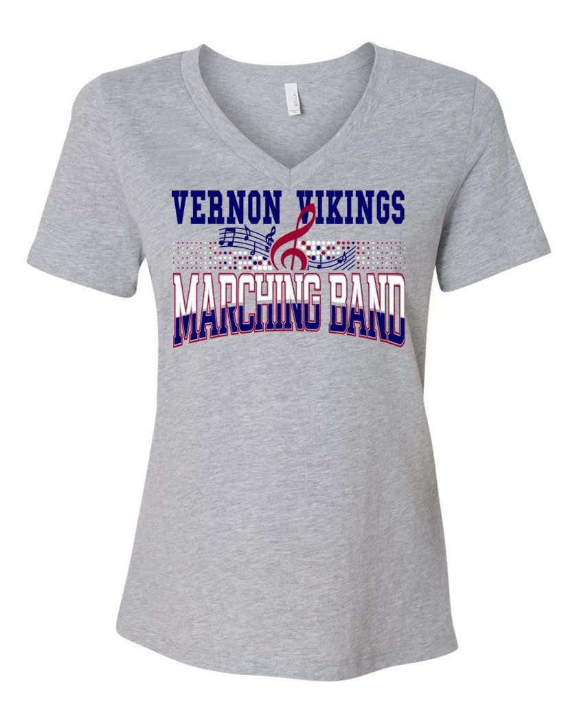 Vernon Marching Band V-neck T-Shirt Design 6