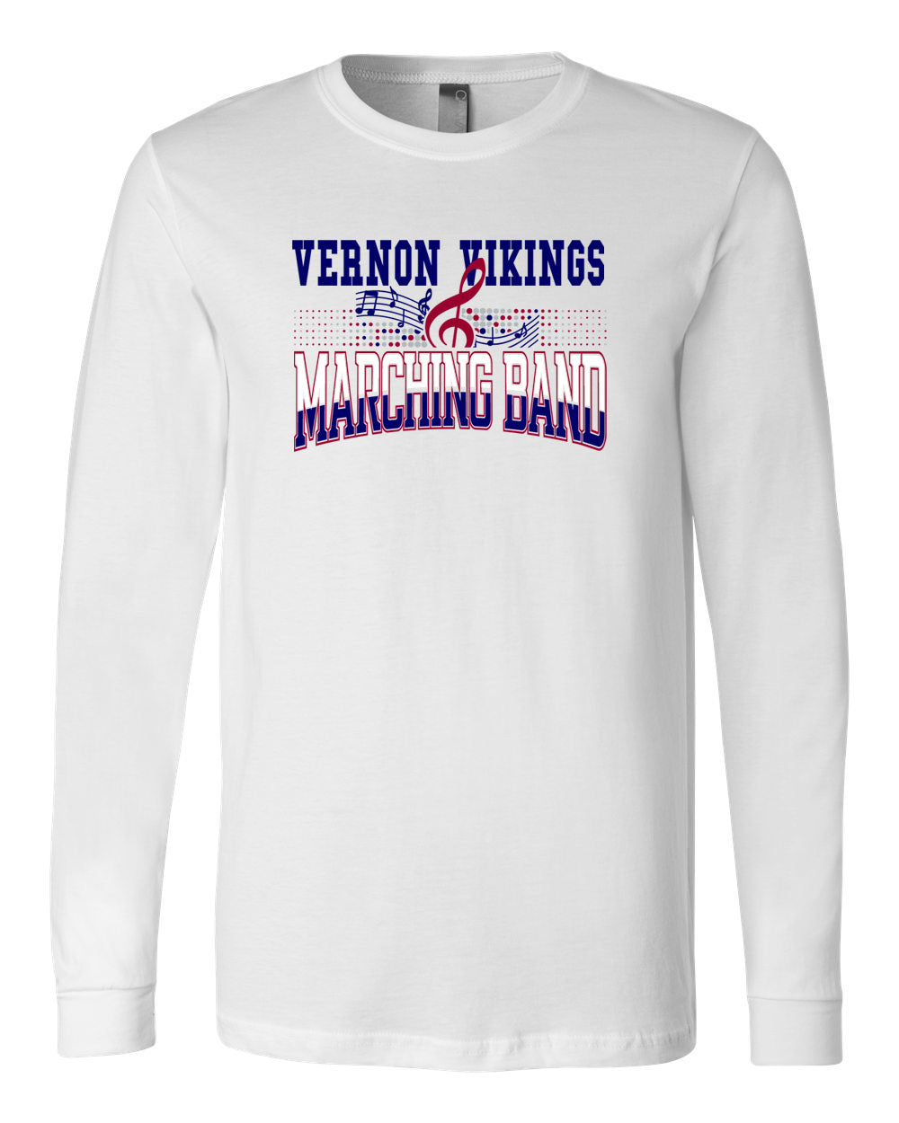 Vernon Marching Band Long Sleeve Shirt Design 6