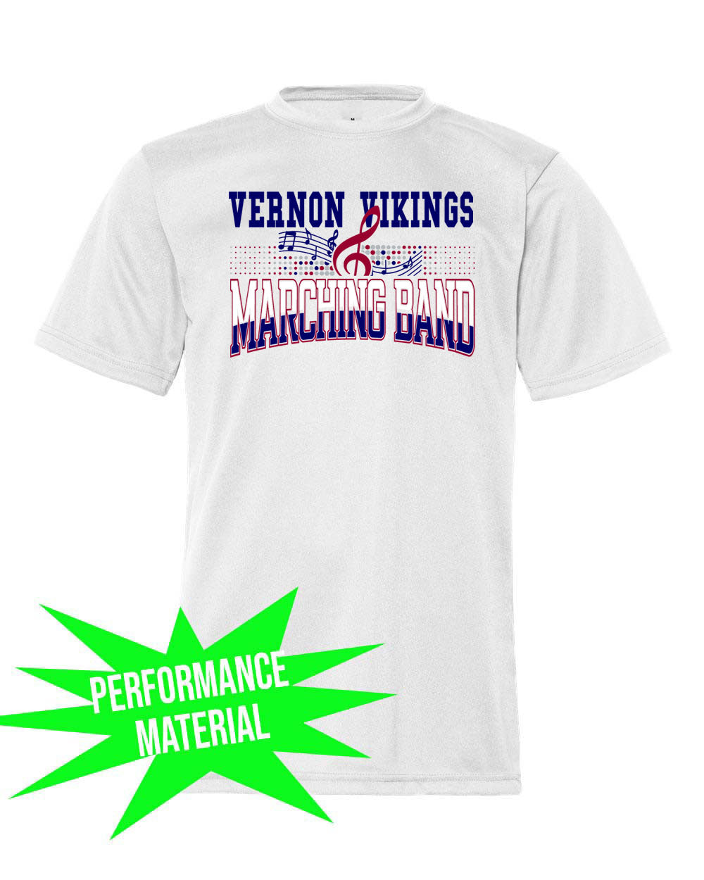 Vernon Marching Band Performance Material T-Shirt Design 6