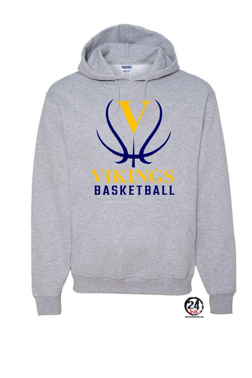 Vikings Basketball Design 3 Hooded Sweatshirt