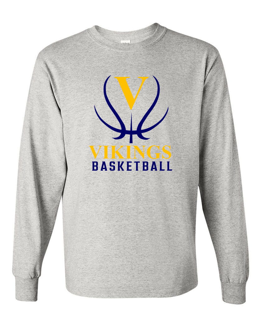 Vikings Basketball  Design 3 Long Sleeve Shirt