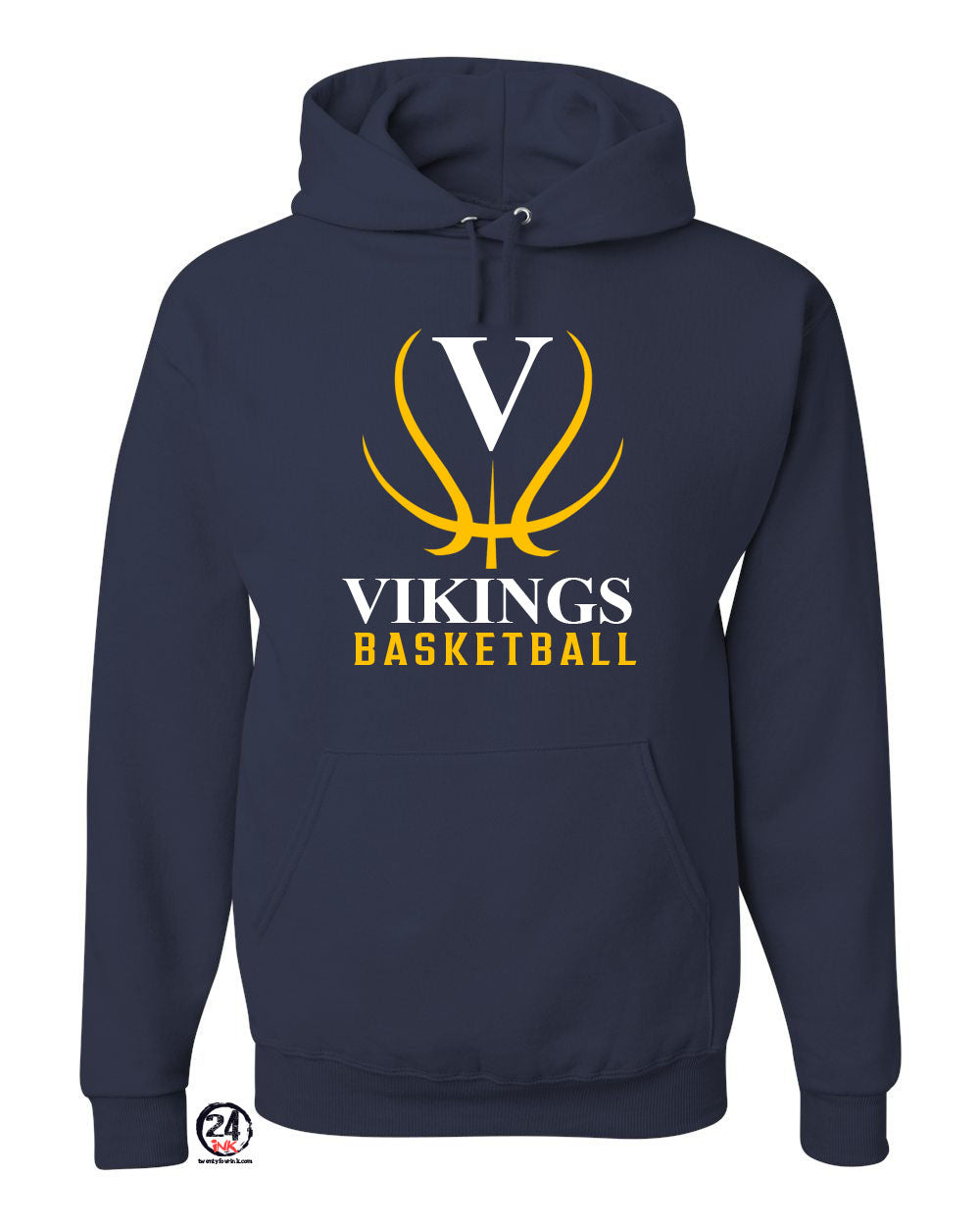 Vikings Basketball Design 3 Hooded Sweatshirt