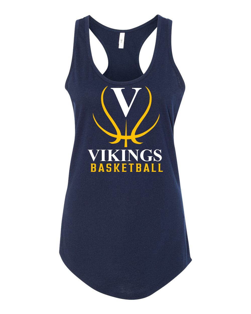 Vikings Basketball Performance Racerback Tank Top Design 3