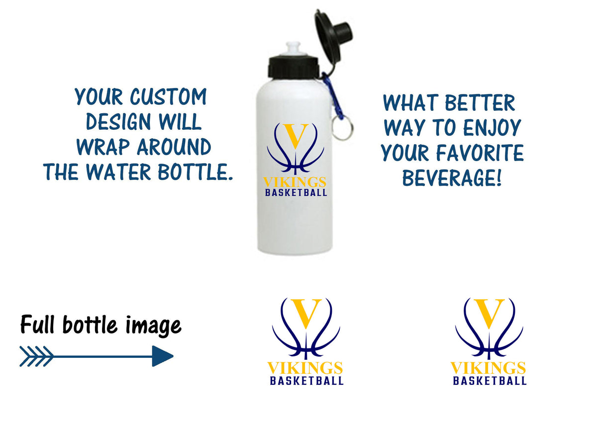 Vikings Basketball Design 3 Water Bottle