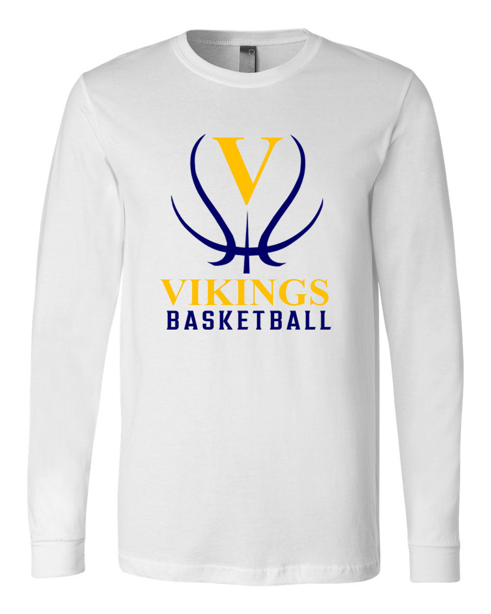 Vikings Basketball  Design 3 Long Sleeve Shirt
