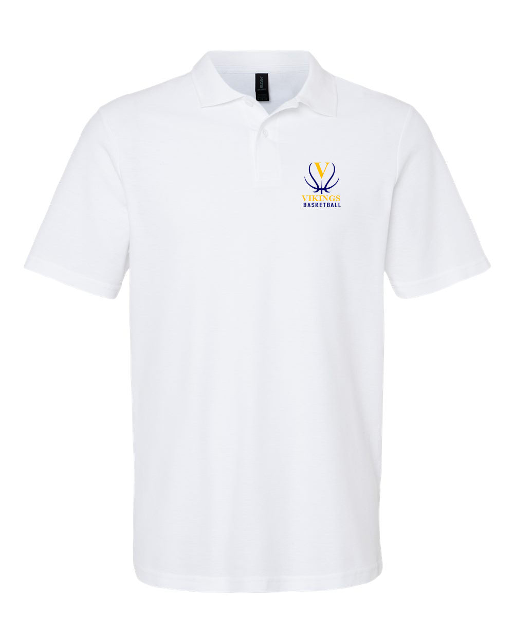 Vikings Basketball Polo T-Shirt Design 3