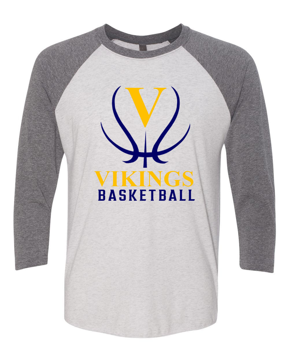 Vikings Basketball Design 3 raglan shirt