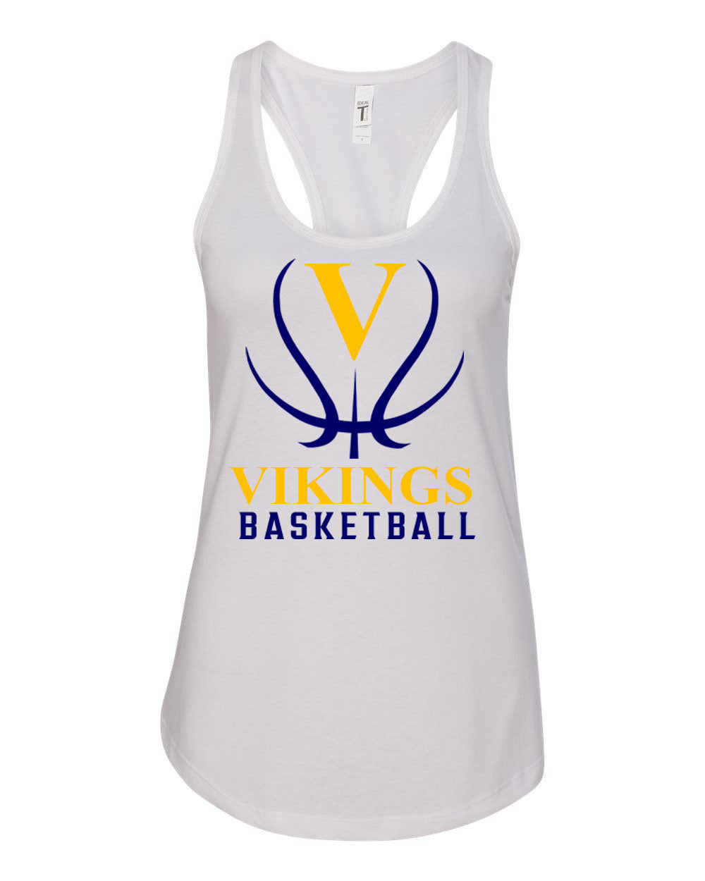 Vikings Basketball Performance Racerback Tank Top Design 3