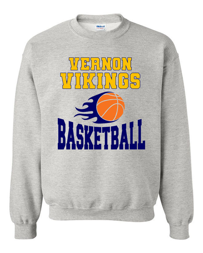 Vikings Basketball Design 4 non hooded sweatshirt