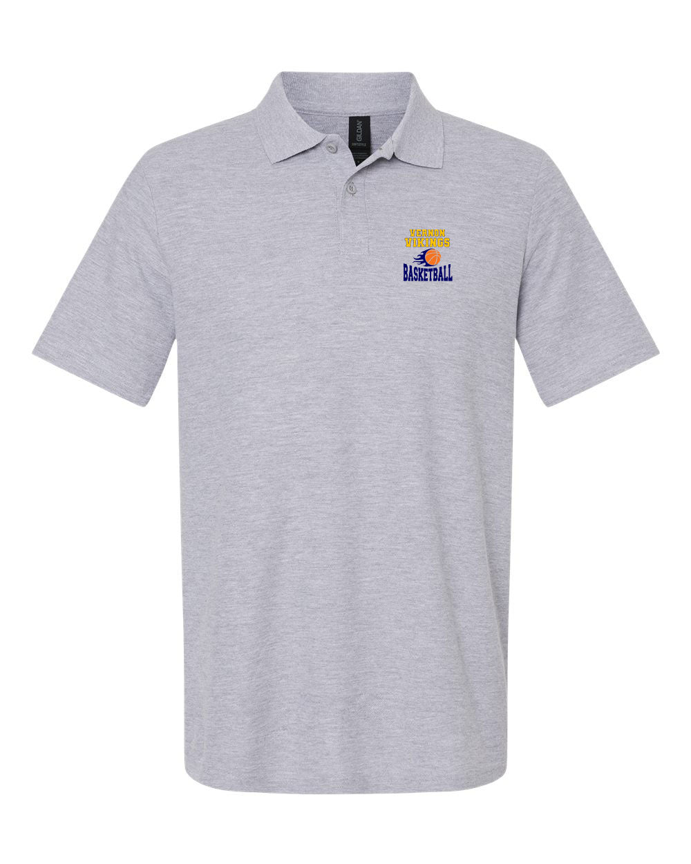 Vikings Basketball Polo T-Shirt Design 4