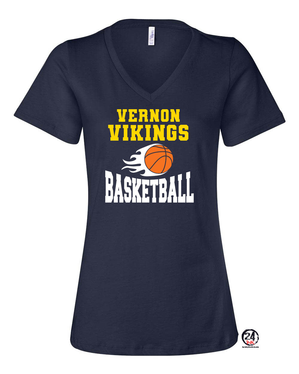 Vikings Basketball Design 4 V-neck T-Shirt
