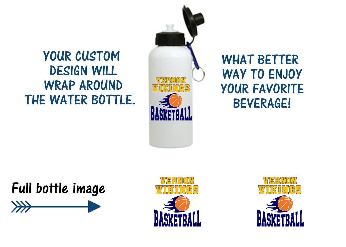 Vikings Basketball Design 4 Water Bottle