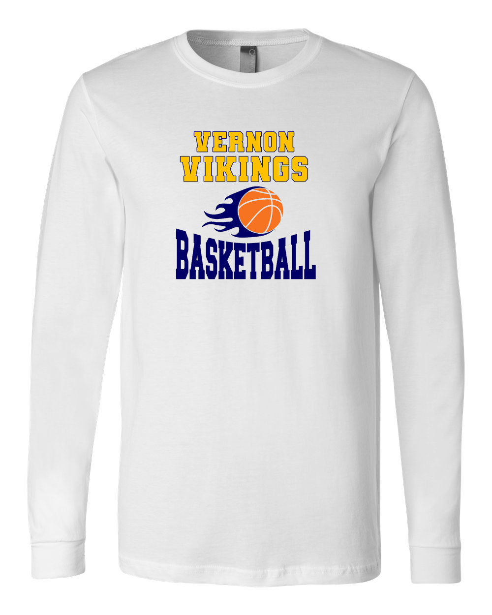 Vikings Basketball  Design 4 Long Sleeve Shirt