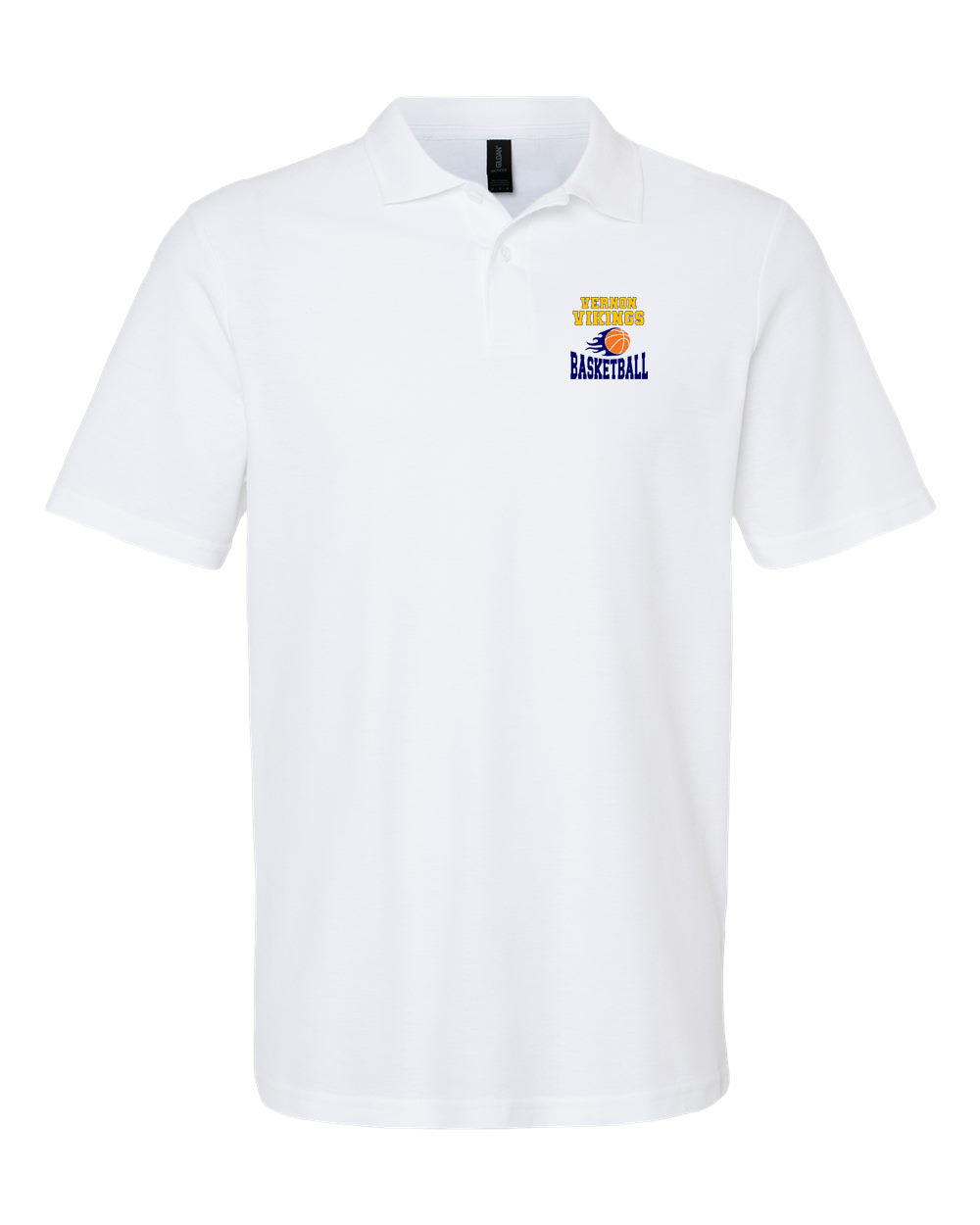 Vikings Basketball Polo T-Shirt Design 4