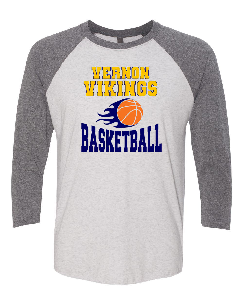 Vikings Basketball Design 4 raglan shirt