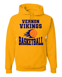 Vikings Basketball Design 4 Hooded Sweatshirt