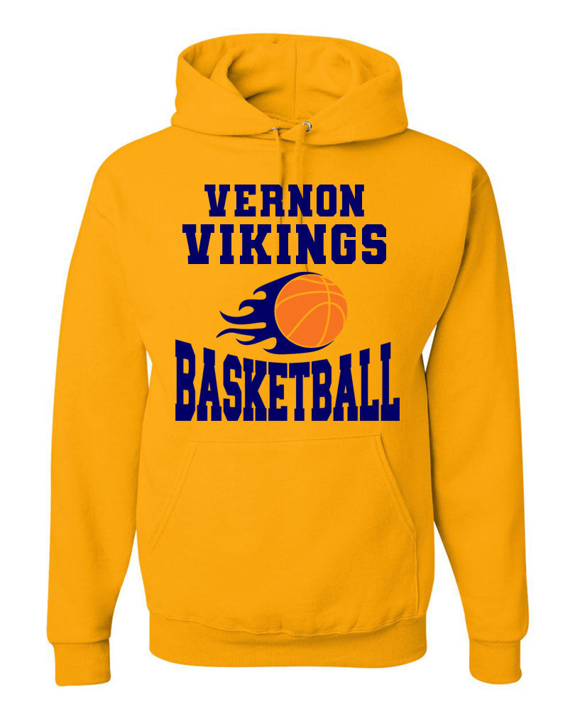 Vikings Basketball Design 4 Hooded Sweatshirt