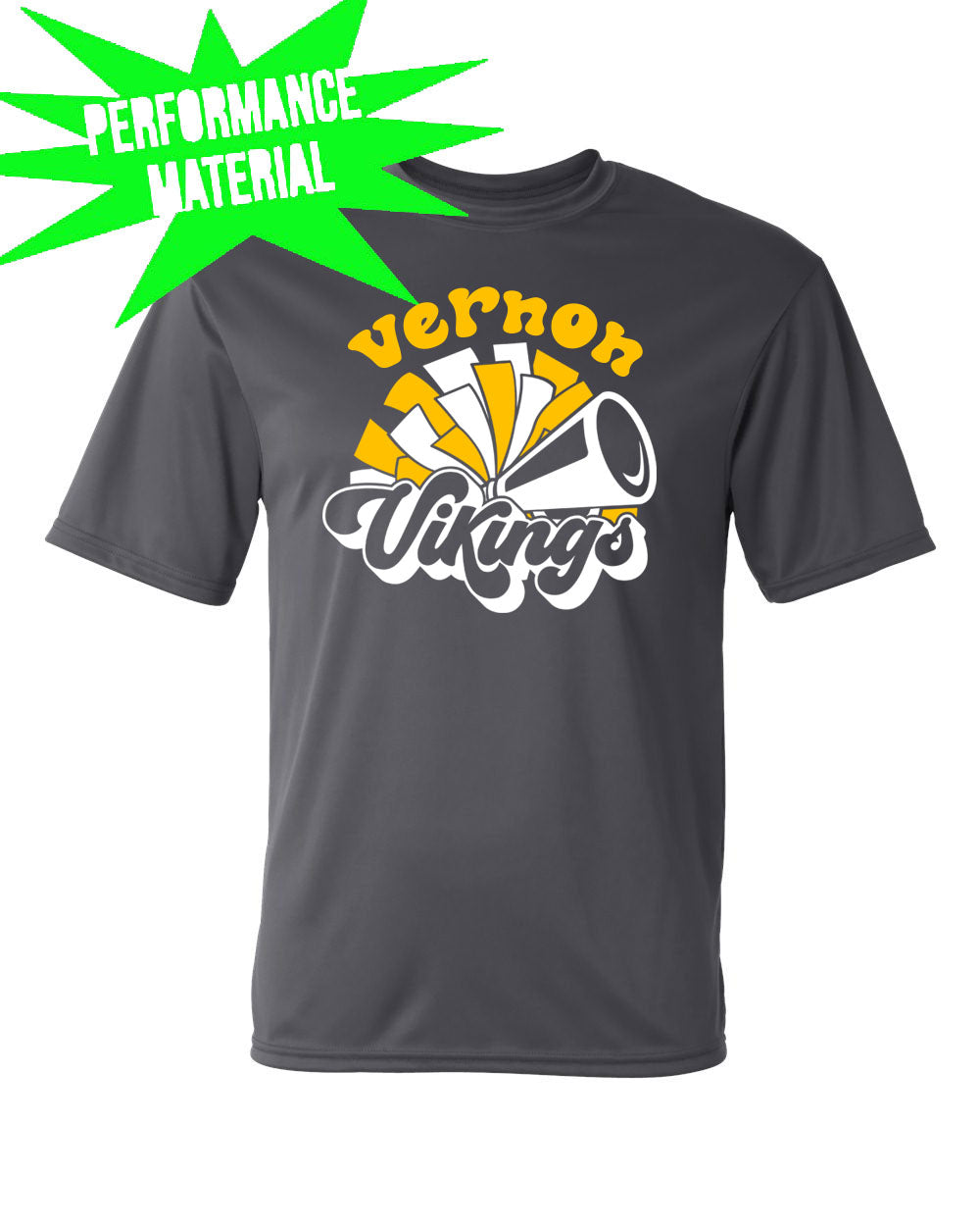 Vernon Vikings Cheer Performance Material T-Shirt  Design 12