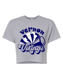 Vernon Vikings Cheer  Design 12 Crop Top