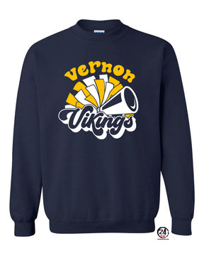 Vernon Vikings Cheer Non Hooded Sweatshirt Design 12