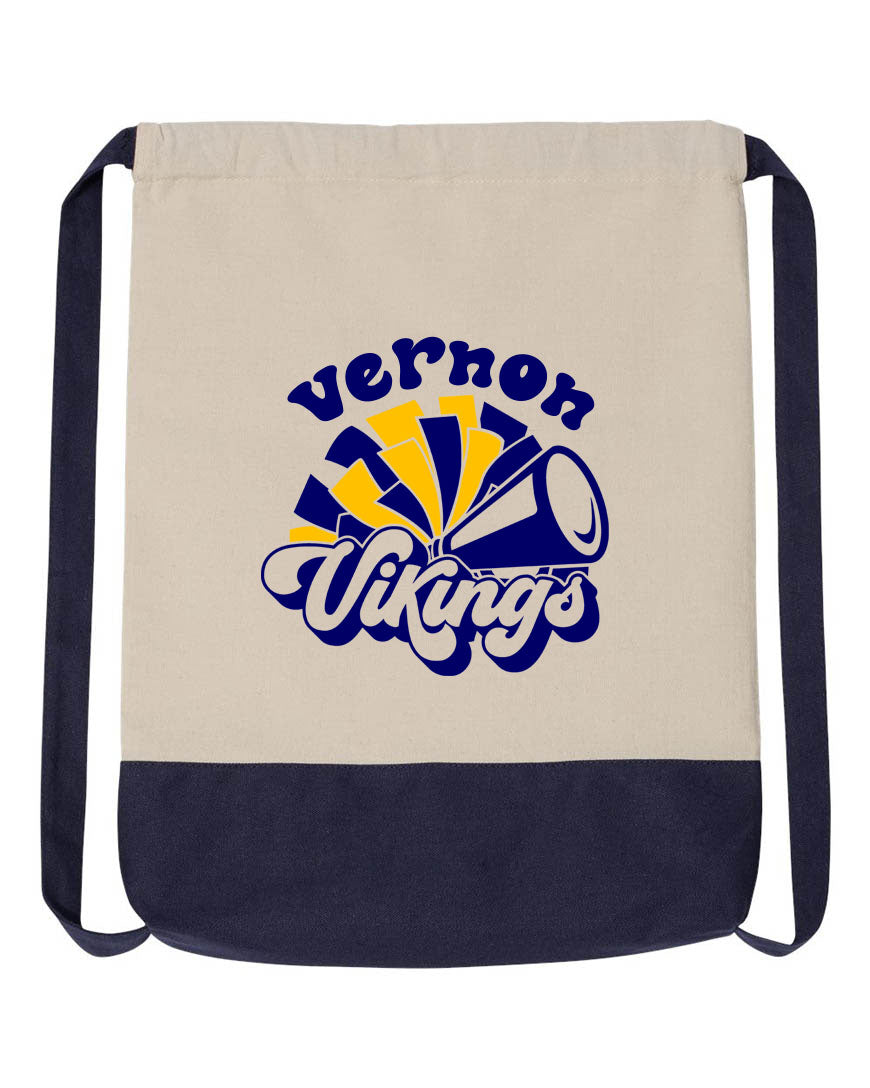 Vernon Vikings Cheer Design 12 Drawstring Bag