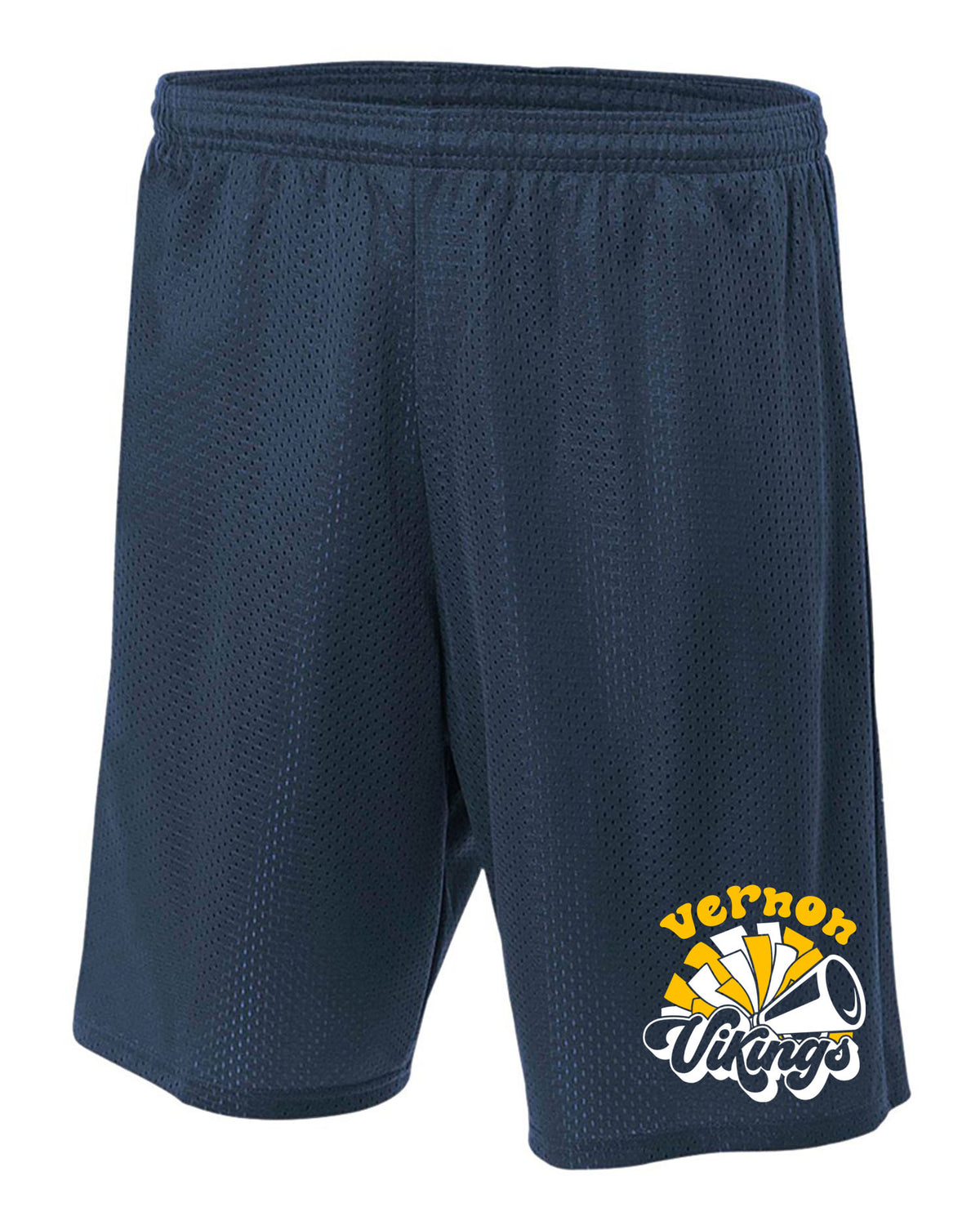 Vernon Vikings Cheer Design 12 Mesh Shorts