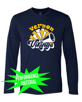 Vernon Vikings Cheer Performance Material Long Sleeve Shirt Design 12
