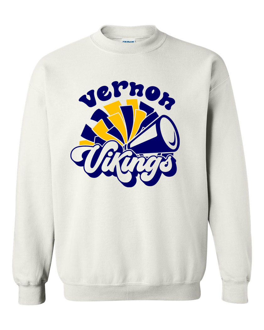 Vernon Vikings Cheer Non Hooded Sweatshirt Design 12