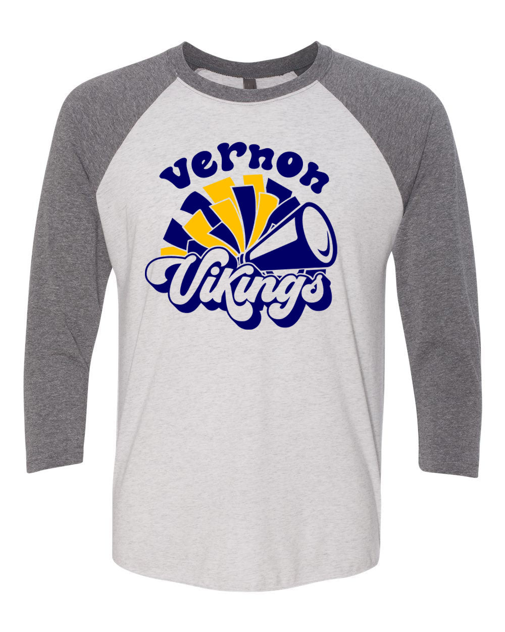 Vernon Vikings Cheer  Design 12 Raglan Shirt