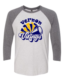 Vernon Vikings Cheer  Design 12 Raglan Shirt