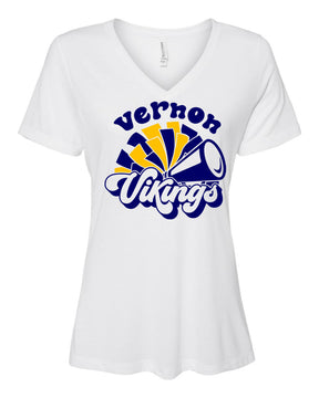 Vernon Vikings Cheer V-neck T-shirt Design 12