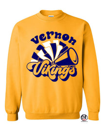 Vernon Vikings Cheer Non Hooded Sweatshirt Design 12