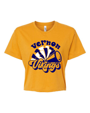 Vernon Vikings Cheer  Design 12 Crop Top