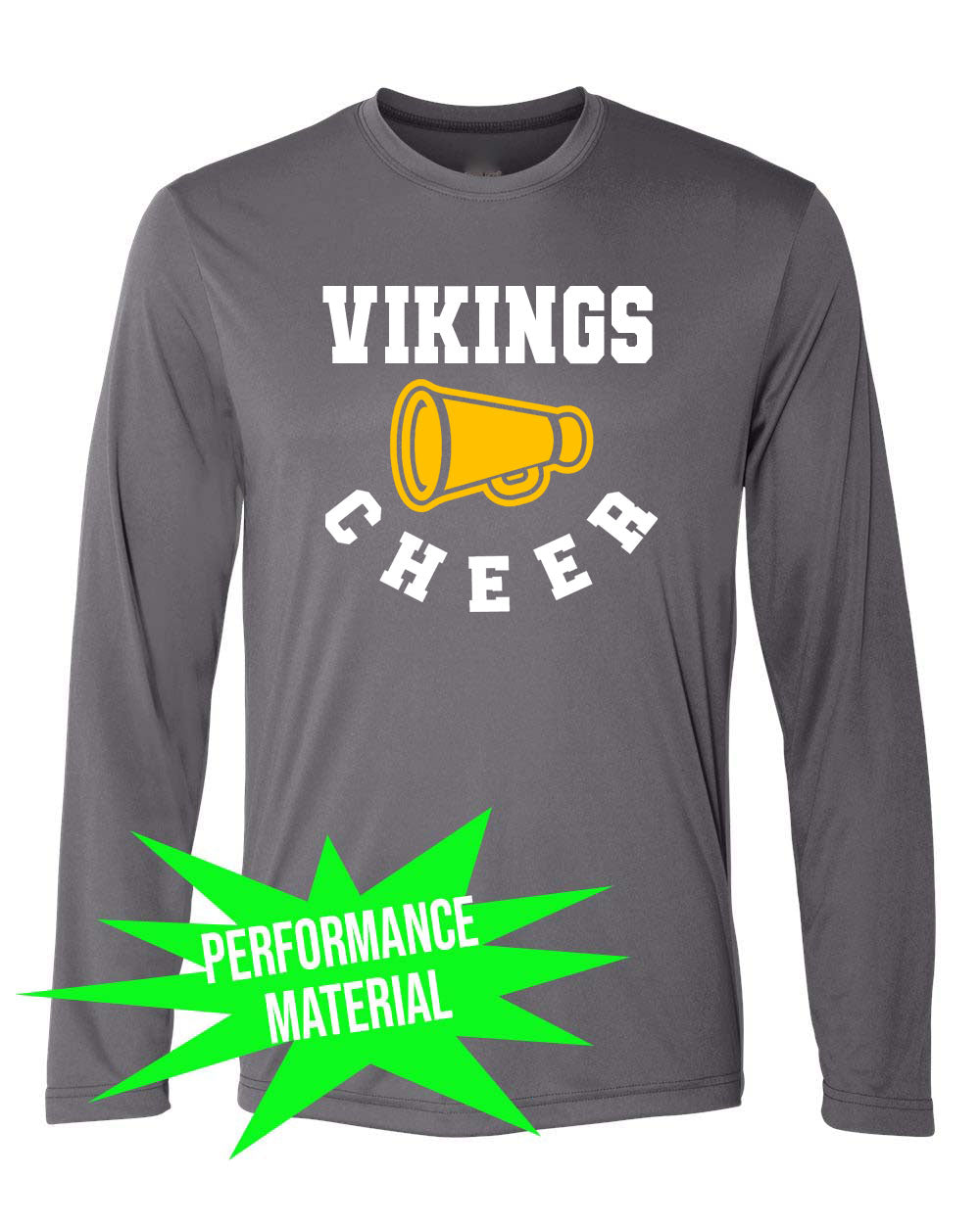 Vernon Vikings Cheer Performance Material Long Sleeve Shirt Design 13